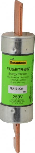 Cooper Bussmann FRN-R-200 Cartridge Time Delay Fuse: RK5, 200 A, 39.6 mm Dia 