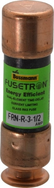 Cartridge Time Delay Fuse: RK5, 3.5 A, 50.8 mm OAL, 14.3 mm Dia