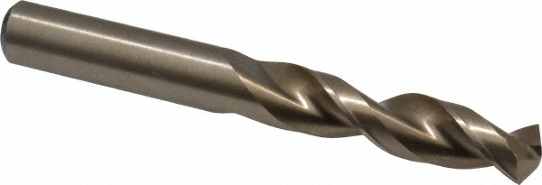 Screw Machine Drill Bit: 13/32" (0.4062) Dia, 135 deg, Cobalt - Straw Finish, 3-5/16" OAL, Right Hand Cut, 2 Flute, Parabolic Flute, Straight-Cylindrical Shank, Series 2175