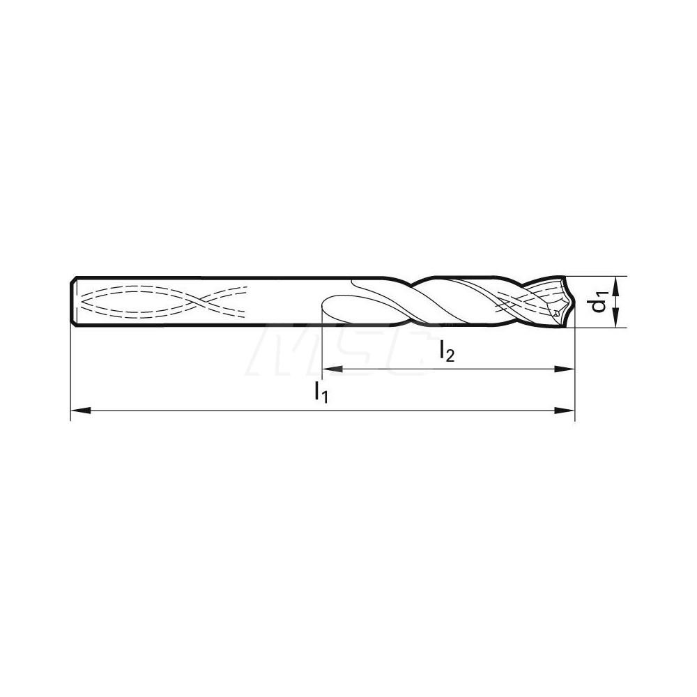 Guhring Taper Length Drill Bit Series 390, 13 mm Dia, 130 ° Point, High Speed Steel MSC Direct