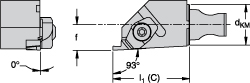 Kennametal 1831204 Right Hand Indexable Grooving Toolholder Image