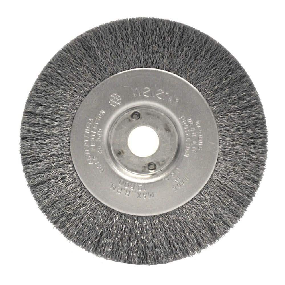 Weiler 104 Wheel Brush: 4" Wheel Dia, Crimped 