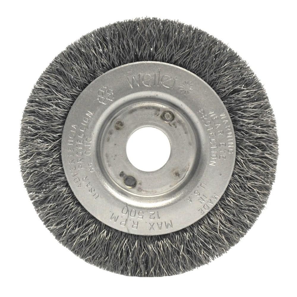 Weiler 214 Wheel Brush: 3" Wheel Dia, Crimped Image