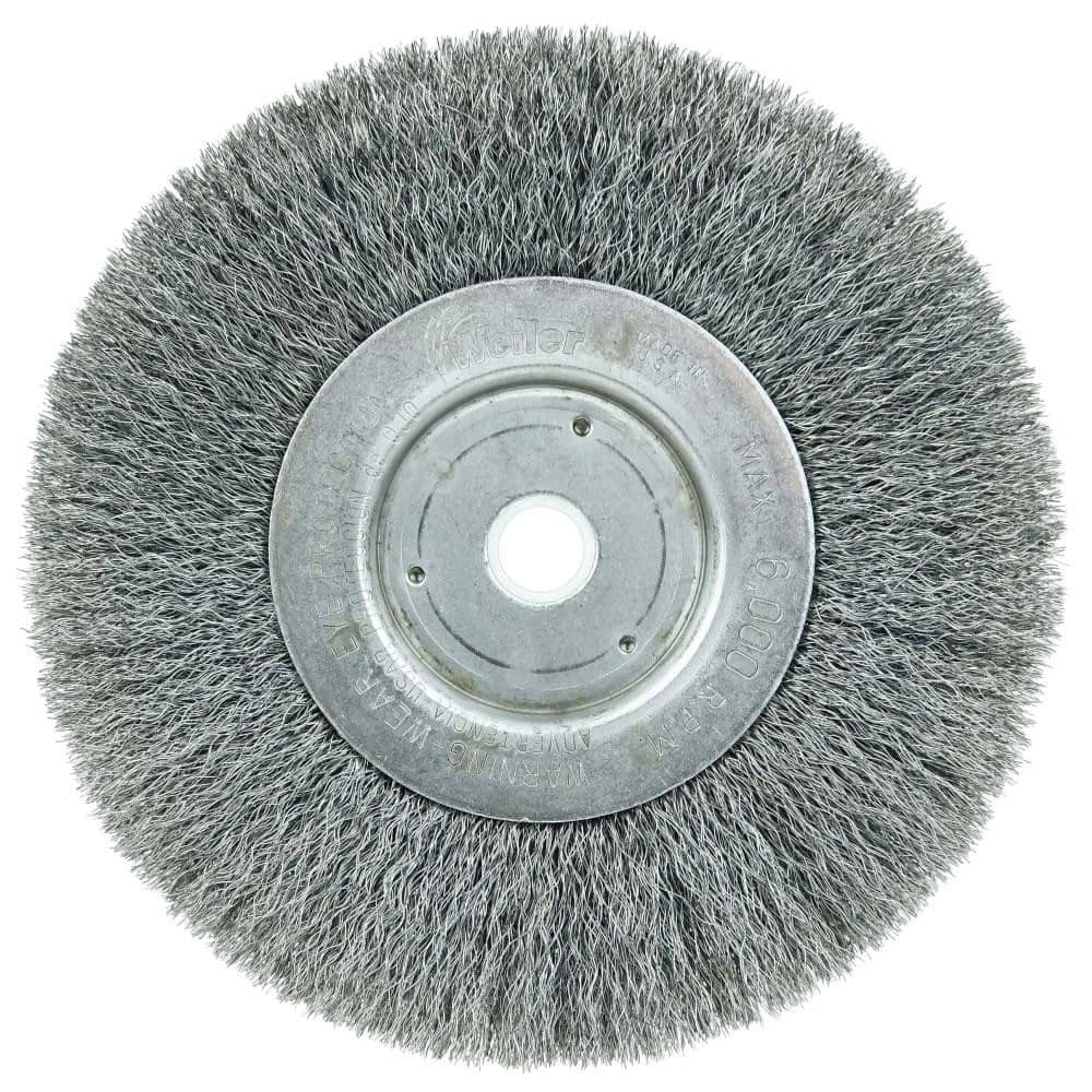 Weiler 1035 Wheel Brush: 6" Wheel Dia, Crimped 