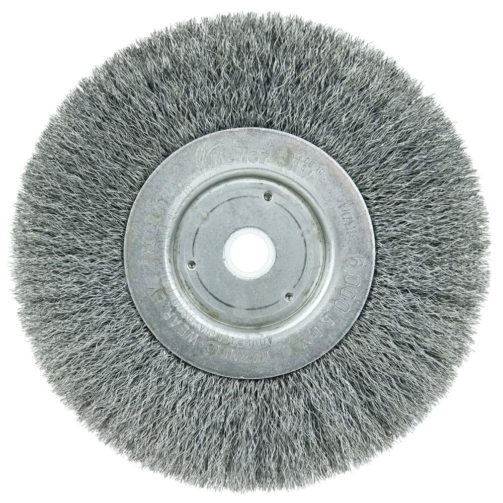 Weiler 1035 Wheel Brush: 6" Wheel Dia, Crimped Image