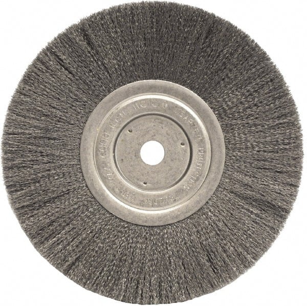 Weiler 8" OD 5/8" Arbor Hole Crimped Steel Wheel Brush