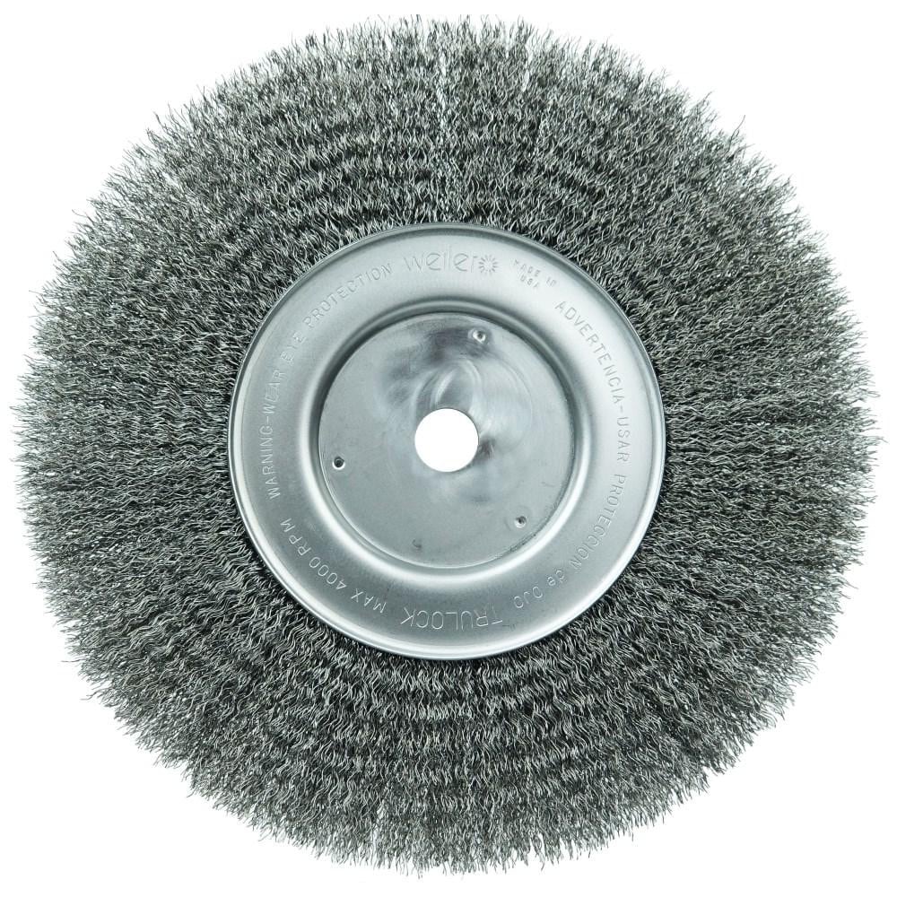 Weiler 1248 Wheel Brush: 10" Wheel Dia, Crimped 