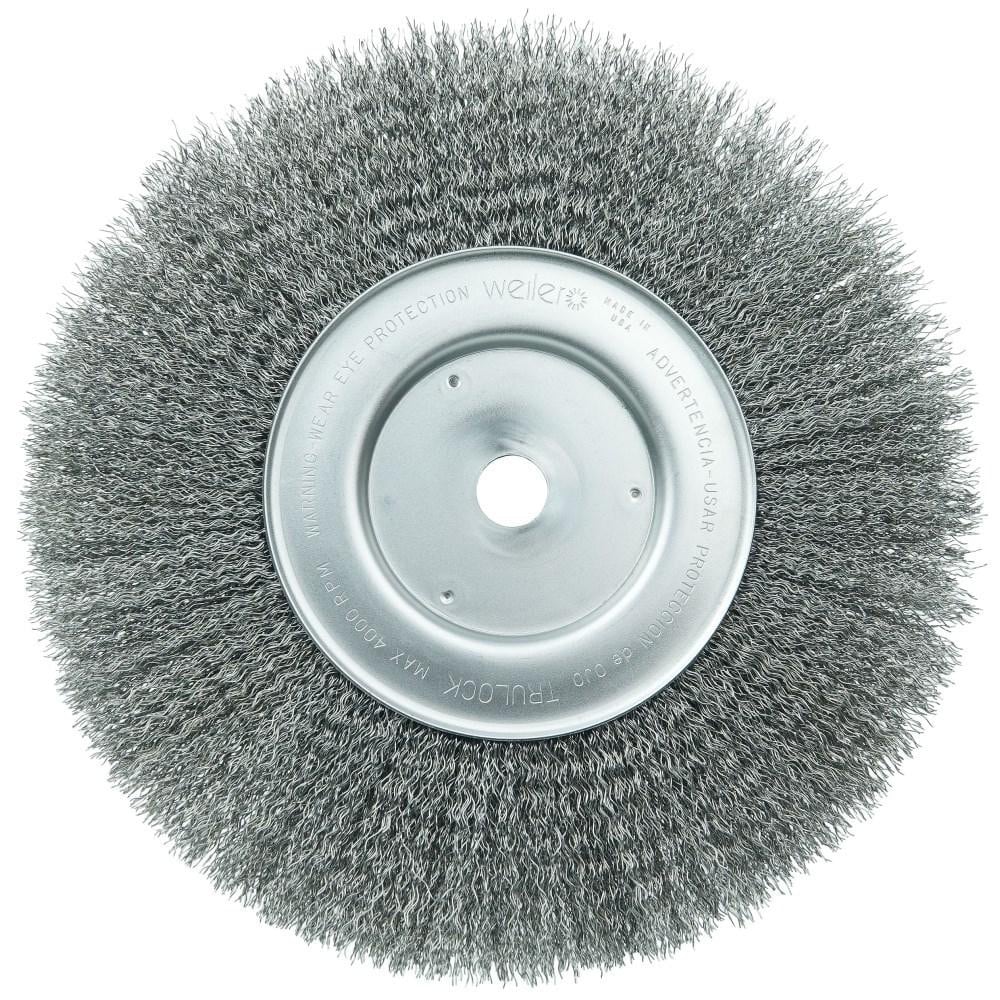 Weiler 1258 Wheel Brush: 10" Wheel Dia, Crimped 