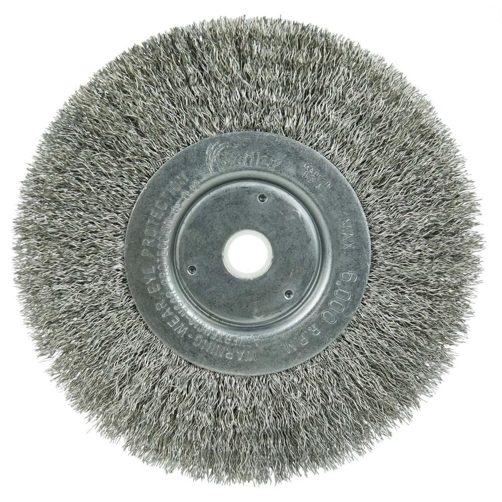 Weiler 1695 Wheel Brush: 6" Wheel Dia, Crimped Image