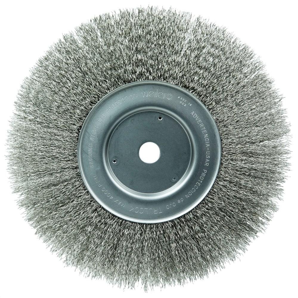 Weiler 1898 Wheel Brush: 10" Wheel Dia, Crimped Image