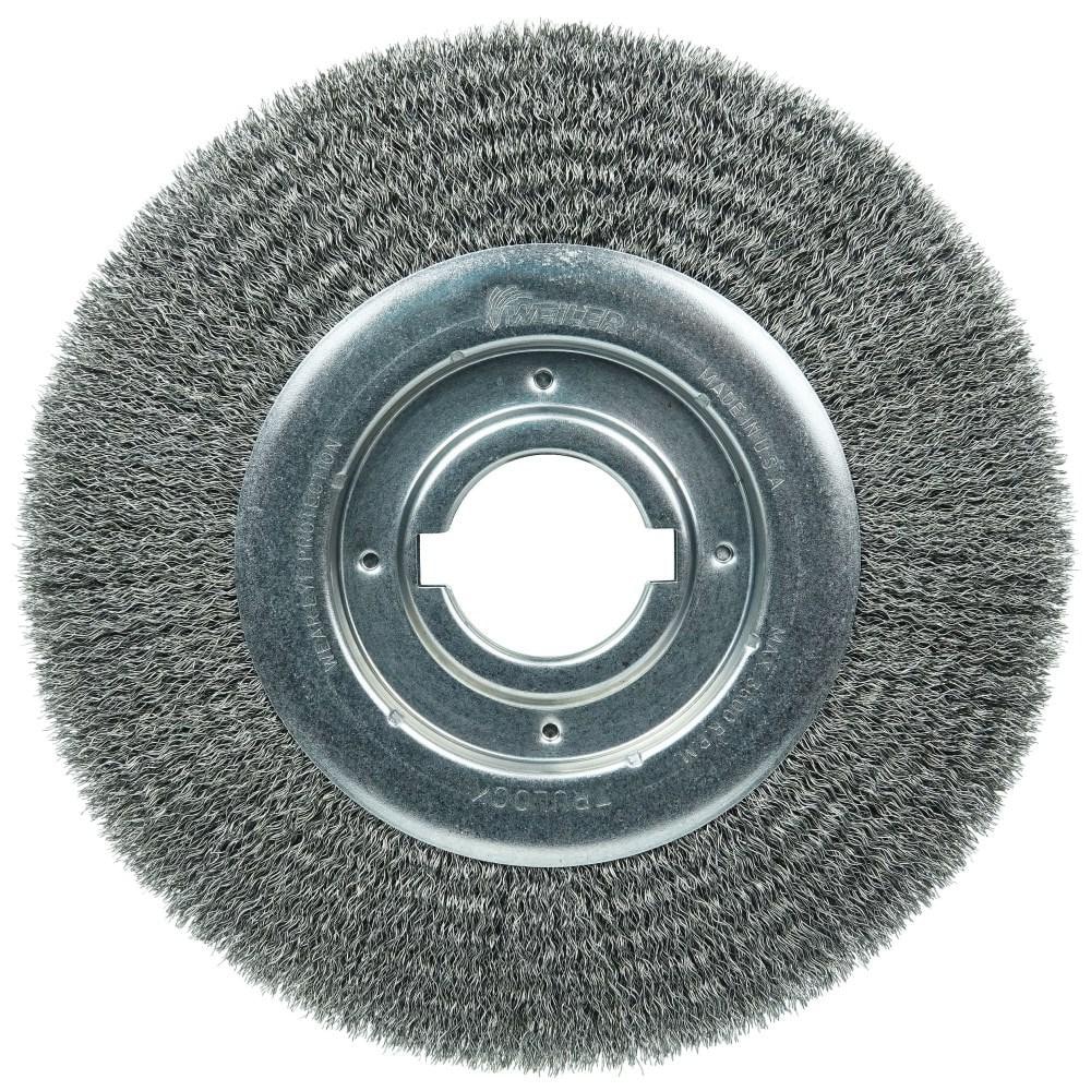 Weiler 6150 Wheel Brush: 10" Wheel Dia, Crimped 