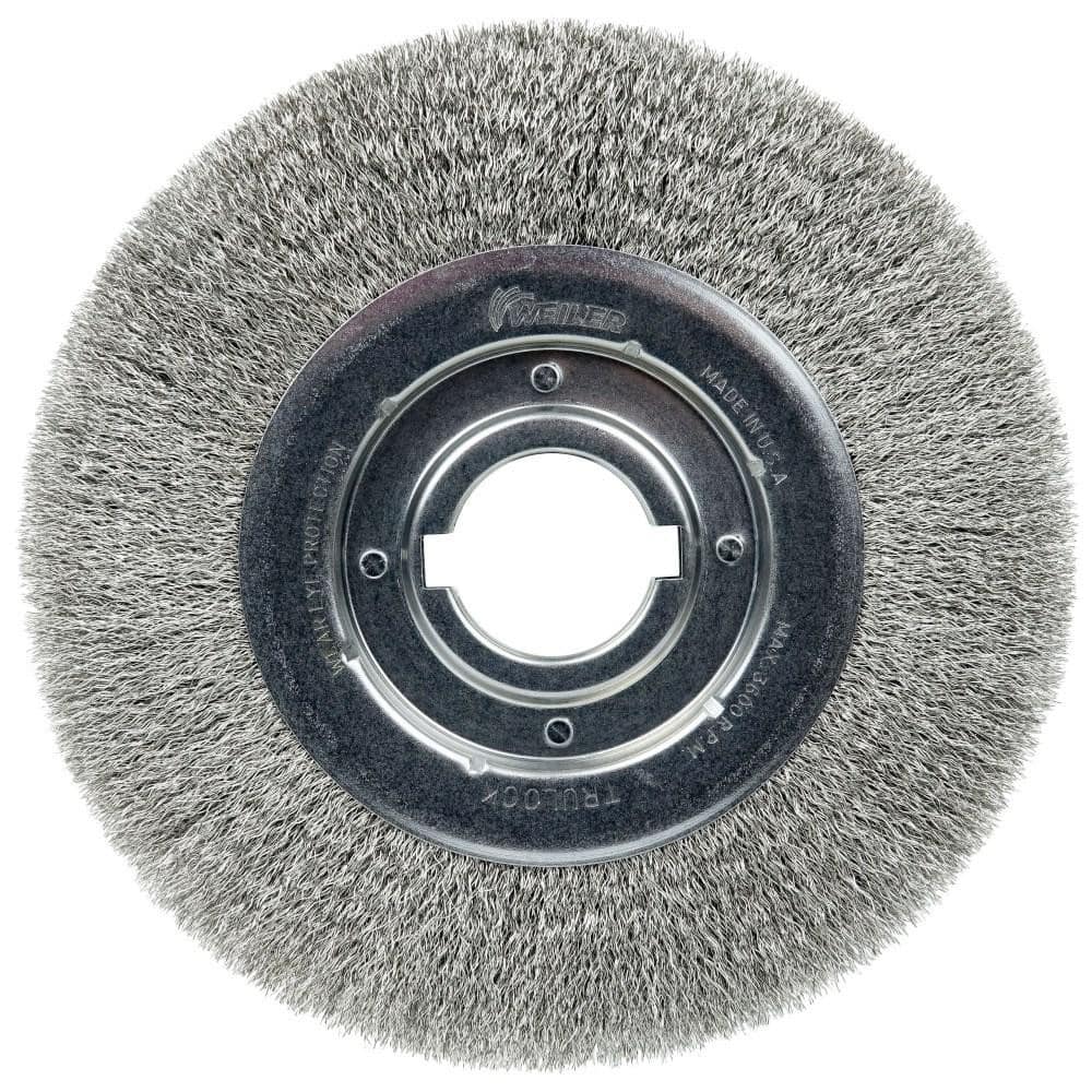 Weiler 6530 Wheel Brush: 10" Wheel Dia, Crimped 