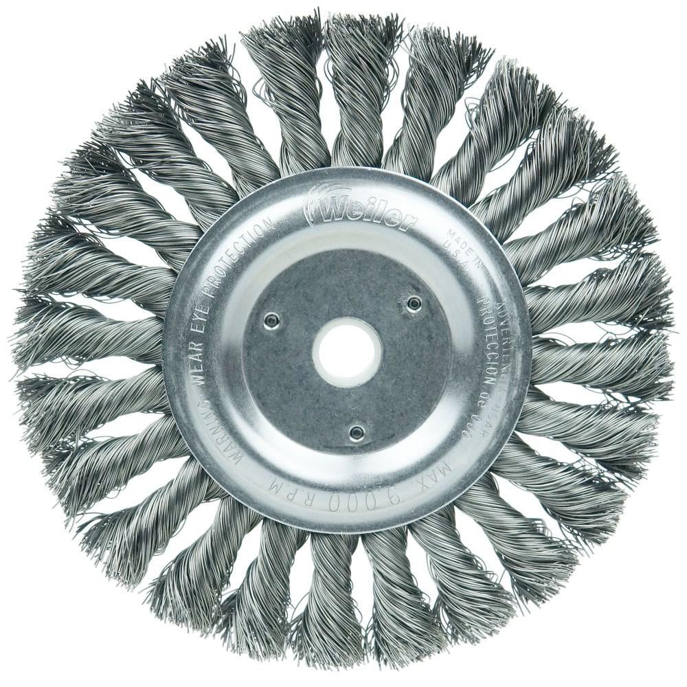 Weiler 8105 Wheel Brush: 6" Wheel Dia, Knotted 