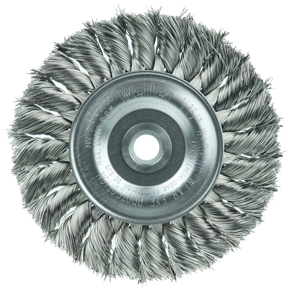 Weiler 8284 Wheel Brush: 4" Wheel Dia, Knotted Image