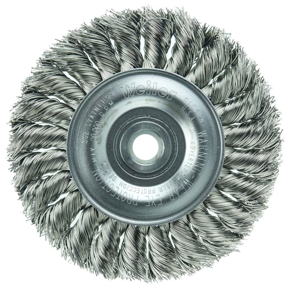 Weiler 8314 Wheel Brush: 4" Wheel Dia, Knotted Image