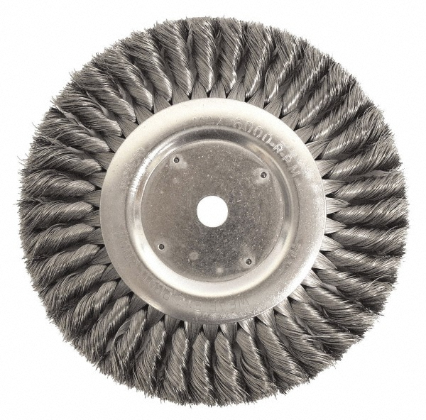 Weiler Standard Wire Wheel Brush - 3-1/4" Diameter, 0.020" Wire, Partial Twist Knotted For Angle Grinder