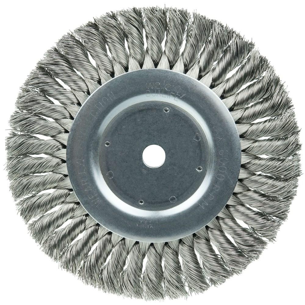 Weiler 8395 Wheel Brush: 8" Wheel Dia, Knotted 