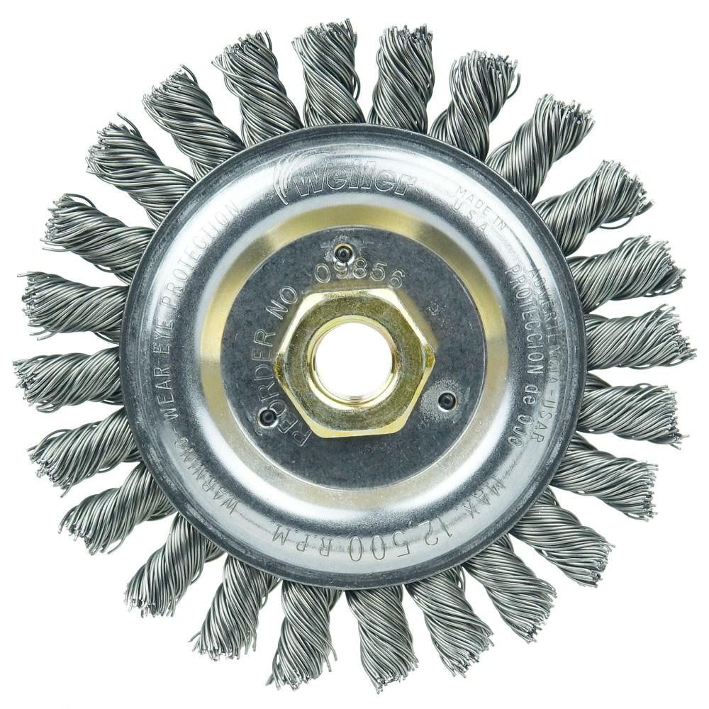 Weiler 9856 Wheel Brush: 5" Wheel Dia, Knotted Image