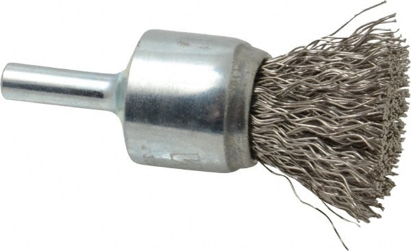 Steel Shank 3//4 Diam Crimped Wire End Brush 22,000 Max RPM Weiler 1//4 Shank Diam