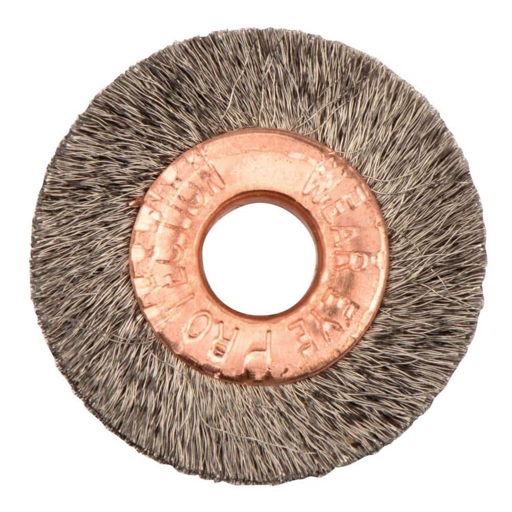 Weiler 16461 Wheel Brush: 1" Wheel Dia, Crimped 