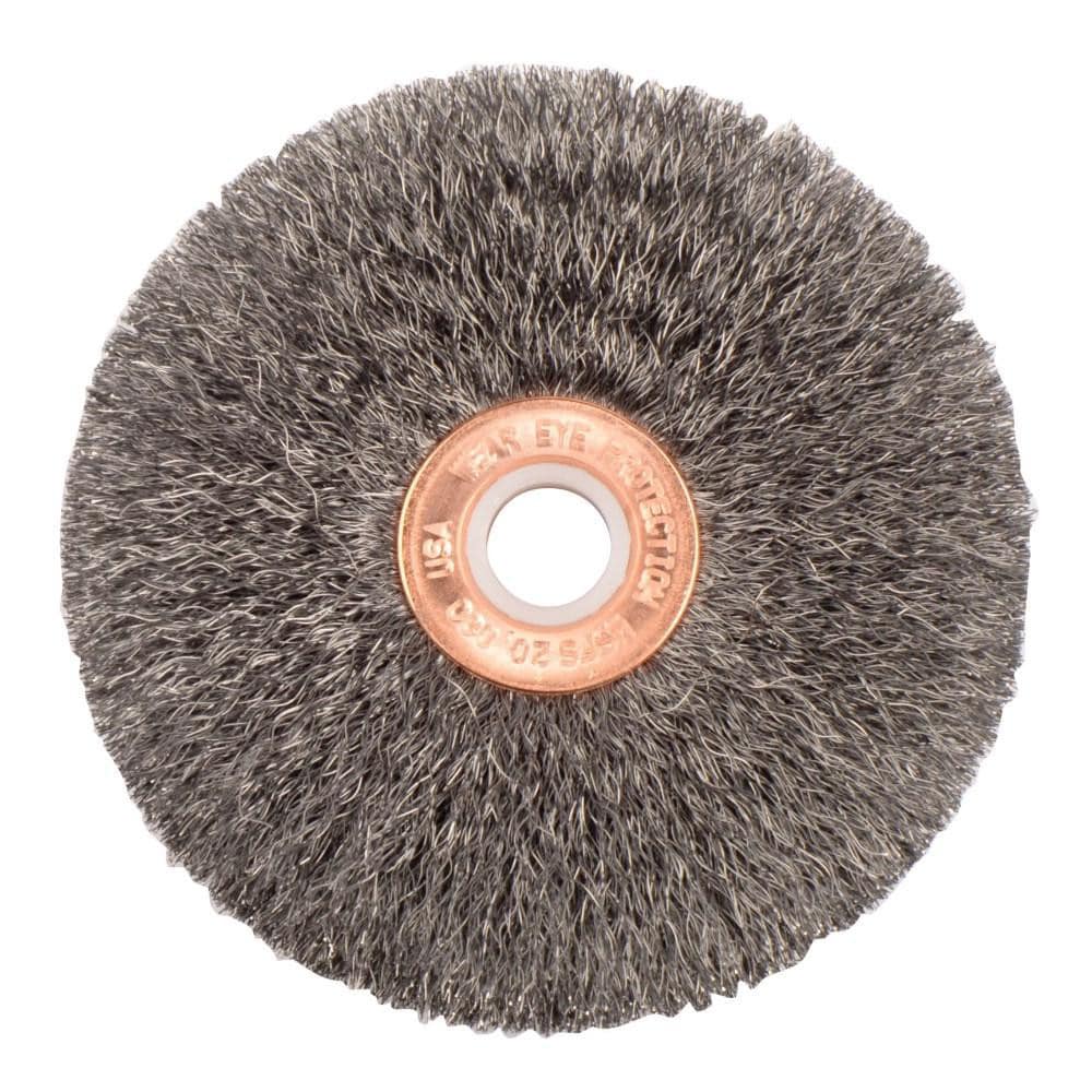 Weiler 16943 Wheel Brush: 3" Wheel Dia, Crimped Image