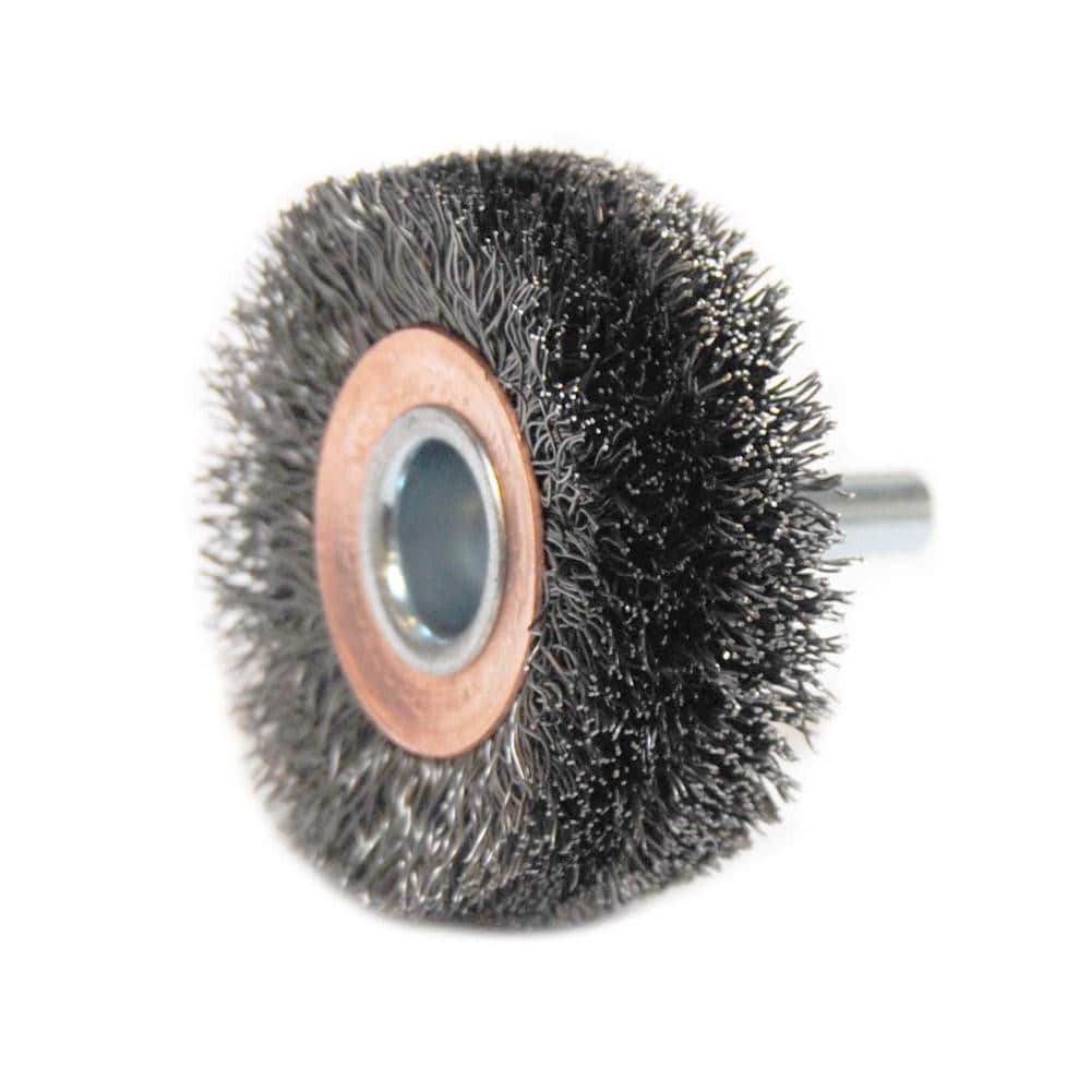 Weiler 17619 Wheel Brush: 2" Wheel Dia, Crimped 