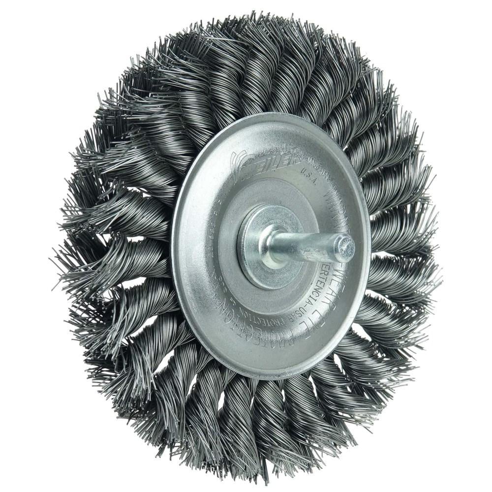 Weiler 17687 Wheel Brush: 4" Wheel Dia, Knotted Image