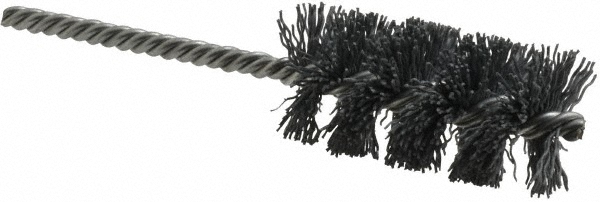 Power Tube Brush: Helical, Nylon - 1/4" Shank Dia