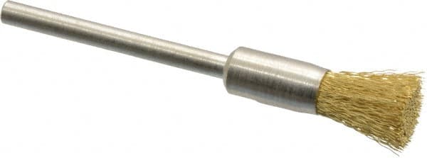 Round Brush 30x6 mm 6 mm Shaft Brass Wire 0.2 mm Corrugated