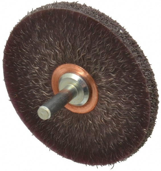 Weiler 90338 Wheel Brush: 3" Wheel Dia, Crimped 