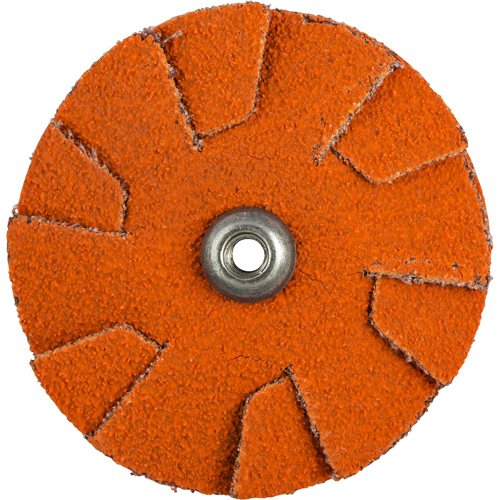 Merit Abrasives 80 Grit, 2" Diam, Flexible Slotted Overlap Disc MSC Direct