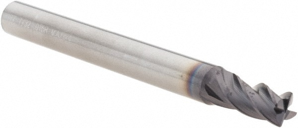 M.A. Ford. 17721812A Corner Radius End Mill: 0.2187" Dia, 7/16" LOC, 0.015" Radius, 4 Flutes, Solid Carbide 