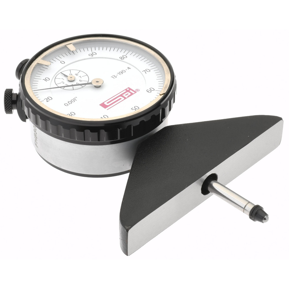 SPI 0 to 22 Inch Range, Steel, White Dial Depth Gage MSC Direct