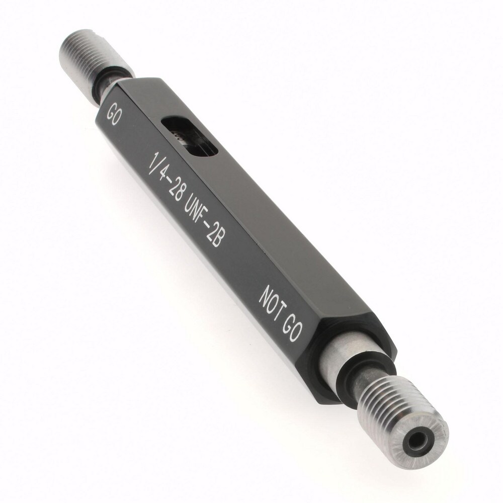 SPI - Plug Thread Gage: 1/4-28 Thread, 2B Class, Double End, Go & No Go ...