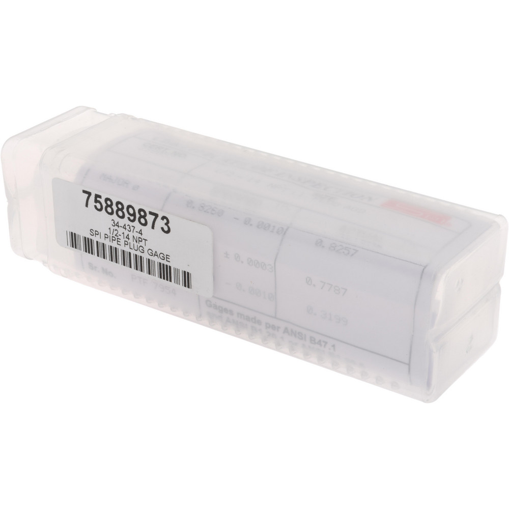 SPI 1/214 Single End Tapered Plug Pipe Thread Gage 75889873 MSC