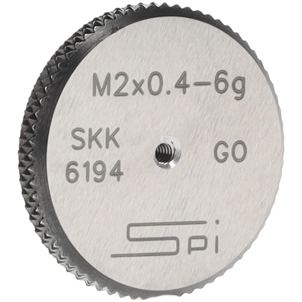 SPI 34-459-8 Threaded Ring Gage: M2 x 0.40 Thread, Metric, Class 6G, Go Image