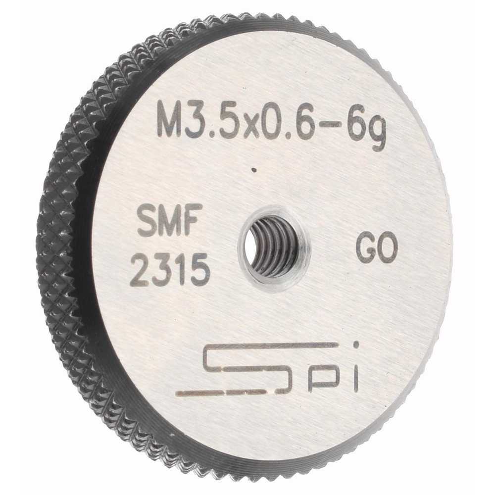 SPI 34-467-1 Threaded Ring Gage: M3.5 x 0.60 Thread, Metric, Class 6G, Go Image