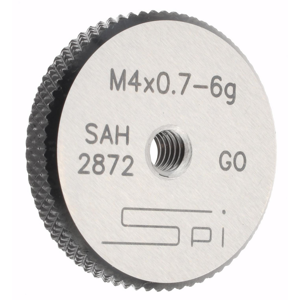 SPI 34-469-7 Threaded Ring Gage: M4 x 0.70 Thread, Metric, Class 6G, Go Image