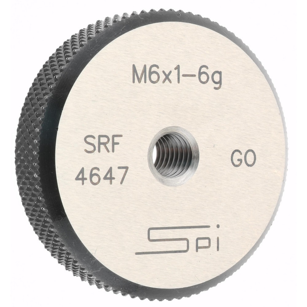 SPI 34-475-4 Threaded Ring Gage: M6 x 1.00 Thread, Metric, Class 6G, Go Image