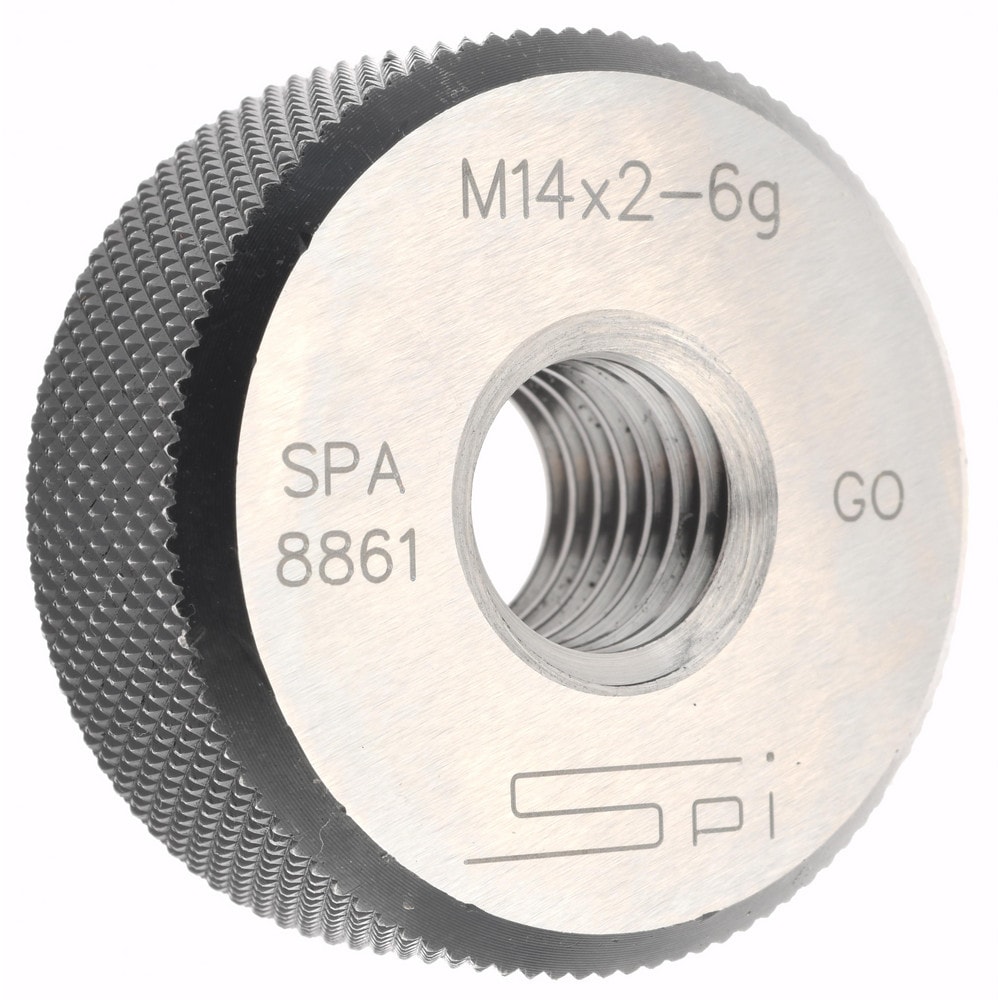 SPI 34-493-7 Threaded Ring Gage: M14 x 2.00 Thread, Metric, Class 6G, Go Image