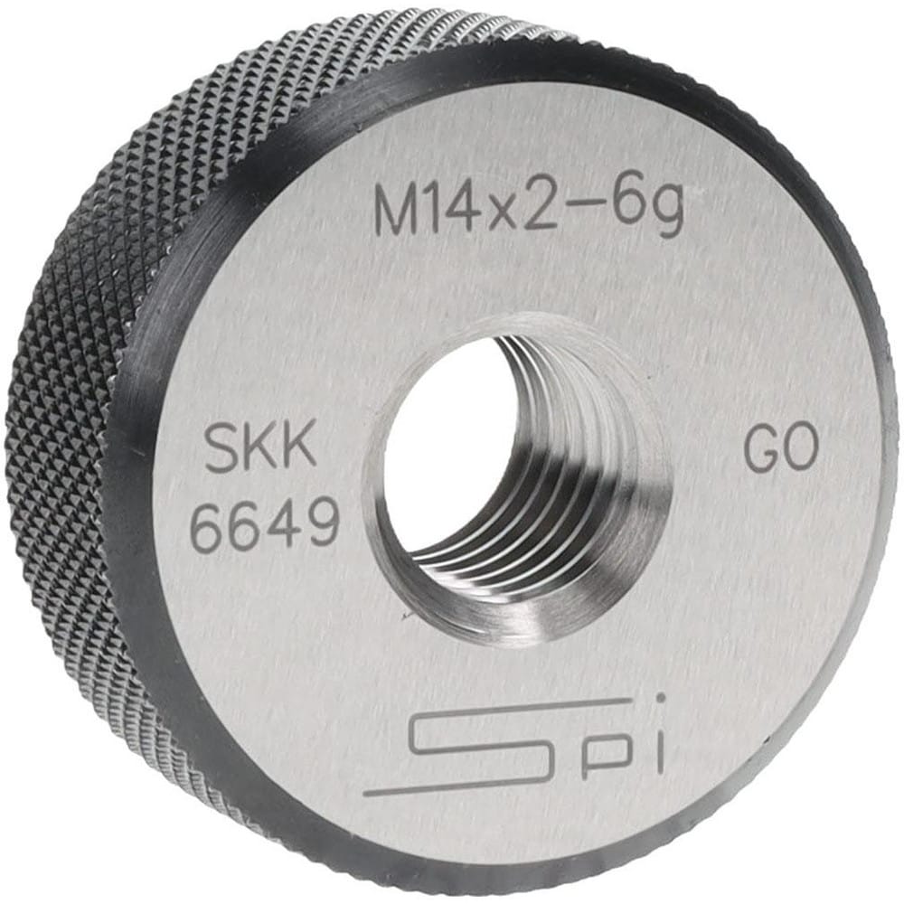 Threaded Ring Gage: M14 x 2.00 Thread, Metric, Class 6G, Go