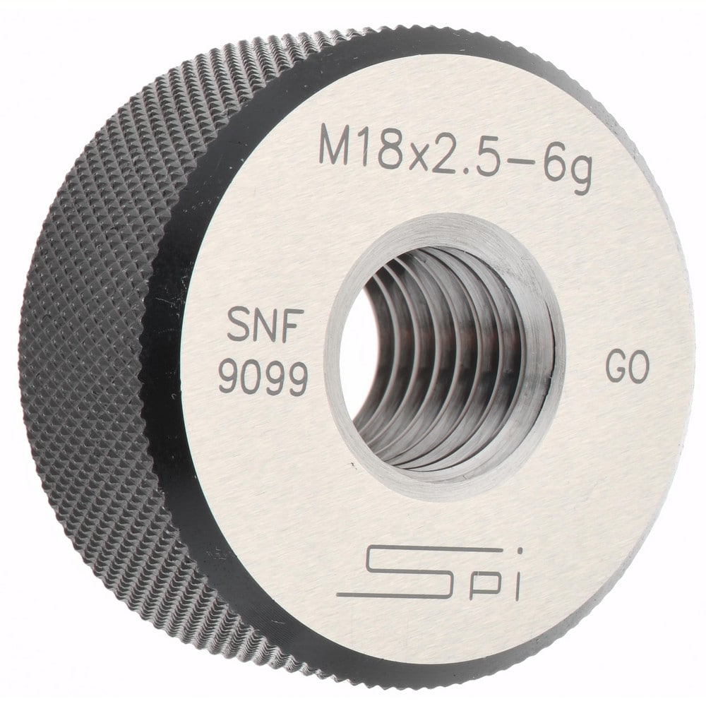 SPI 34-501-7 Threaded Ring Gage: M18 x 2.50 Thread, Metric, Class 6G, Go Image