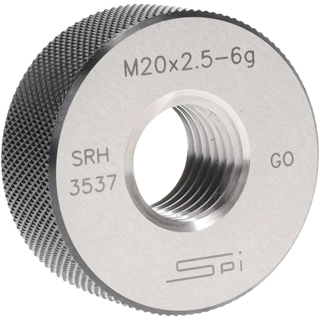 SPI 34-505-8 Threaded Ring Gage: M20 x 2.50 Thread, Metric, Class 6G, Go Image
