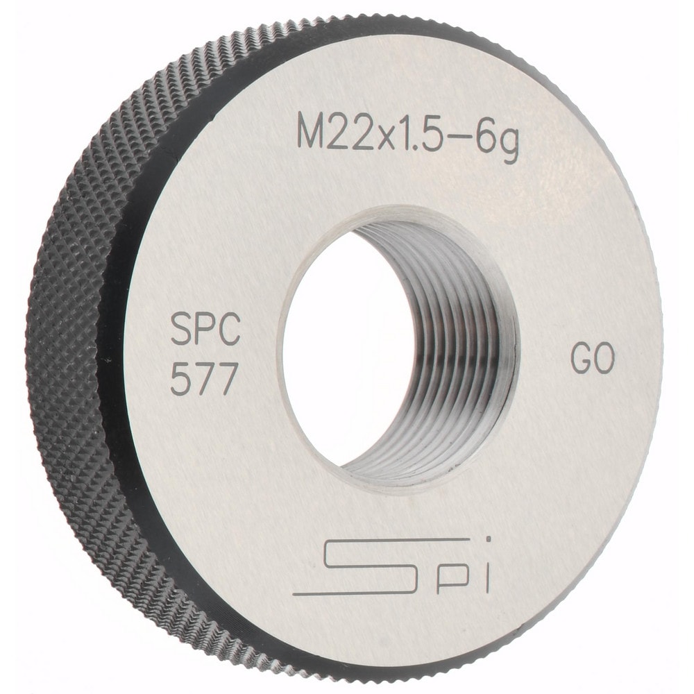 SPI 34-507-4 Threaded Ring Gage: M22 x 1.50 Thread, Metric, Class 6G, Go Image