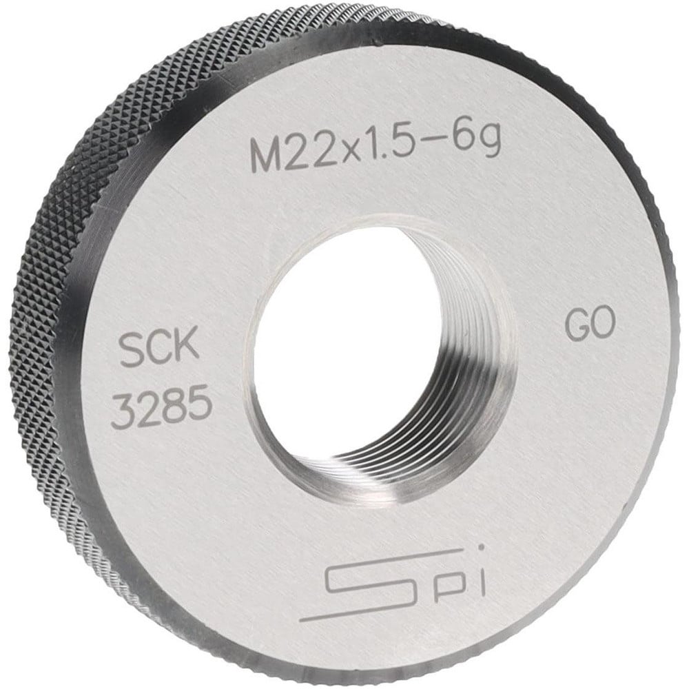 Threaded Ring Gage: M22 x 1.50 Thread, Metric, Class 6G, Go