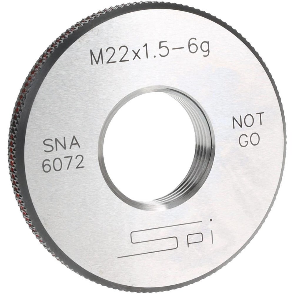 Threaded Ring Gage: M22 x 1.50 Thread, Metric, Class 6G, No Go