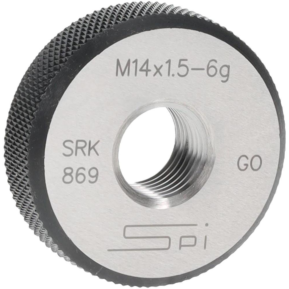SPI 34-491-1 Threaded Ring Gage: M14 x 1.50 Thread, Metric, Class 6G, Go Image