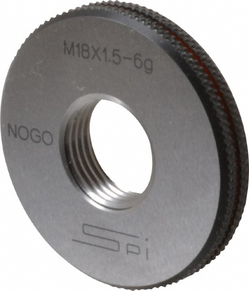 SPI 34-500-9 Threaded Ring Gage: M18 x 1.50 Thread, Metric, Class 6G, No Go Image