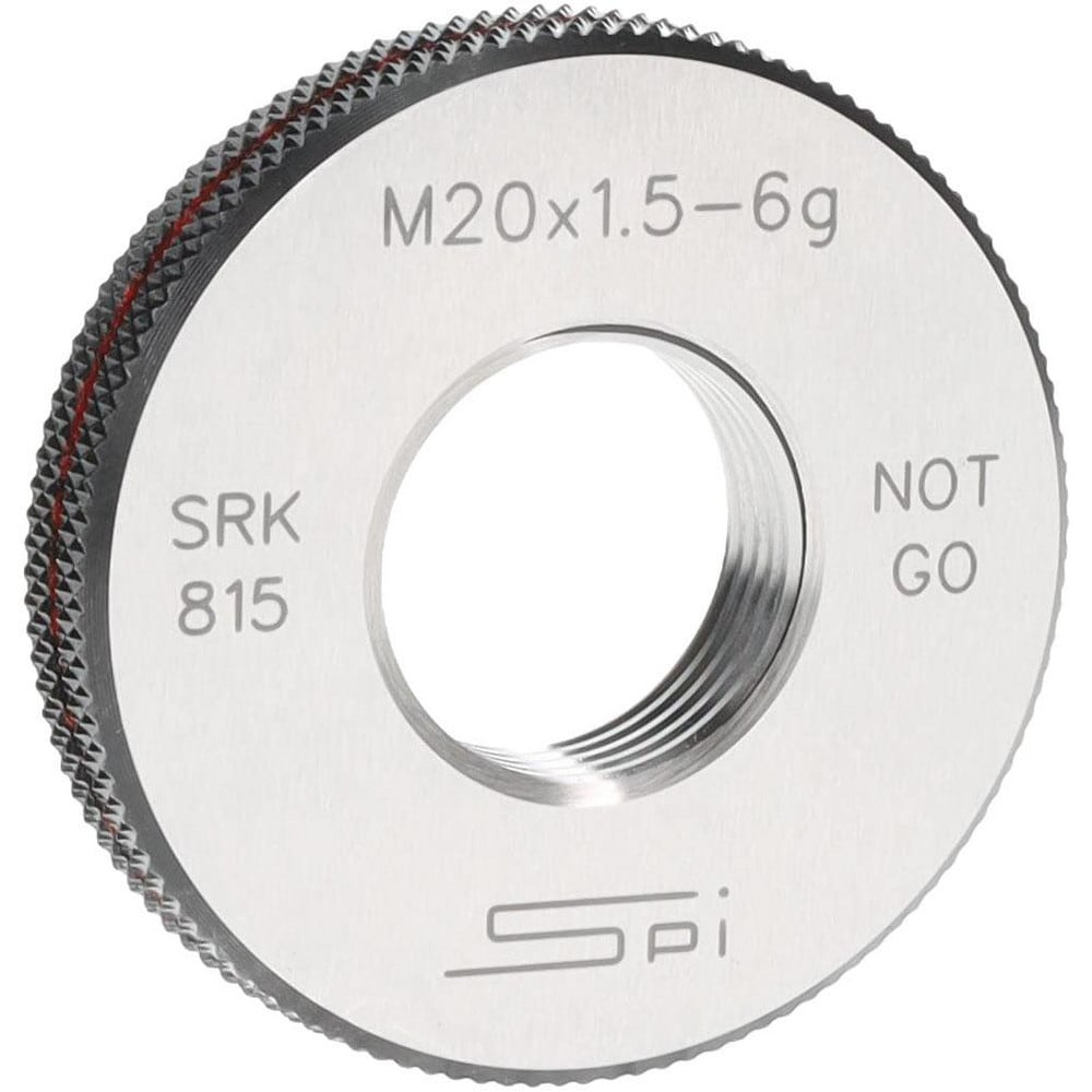 Threaded Ring Gage: M20 x 1.50 Thread, Metric, Class 6G, No Go
