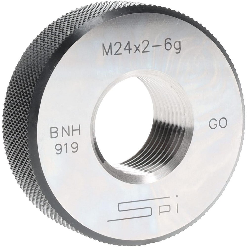 Threaded Ring Gage: M24 x 2.00 Thread, Metric, Class 6G, Go